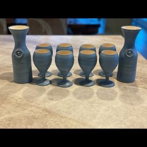 Hand Crafted Goblets Made at The Pottery Hawaii Vintage MCM 1970s